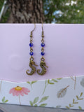Bronze seahorse earrings