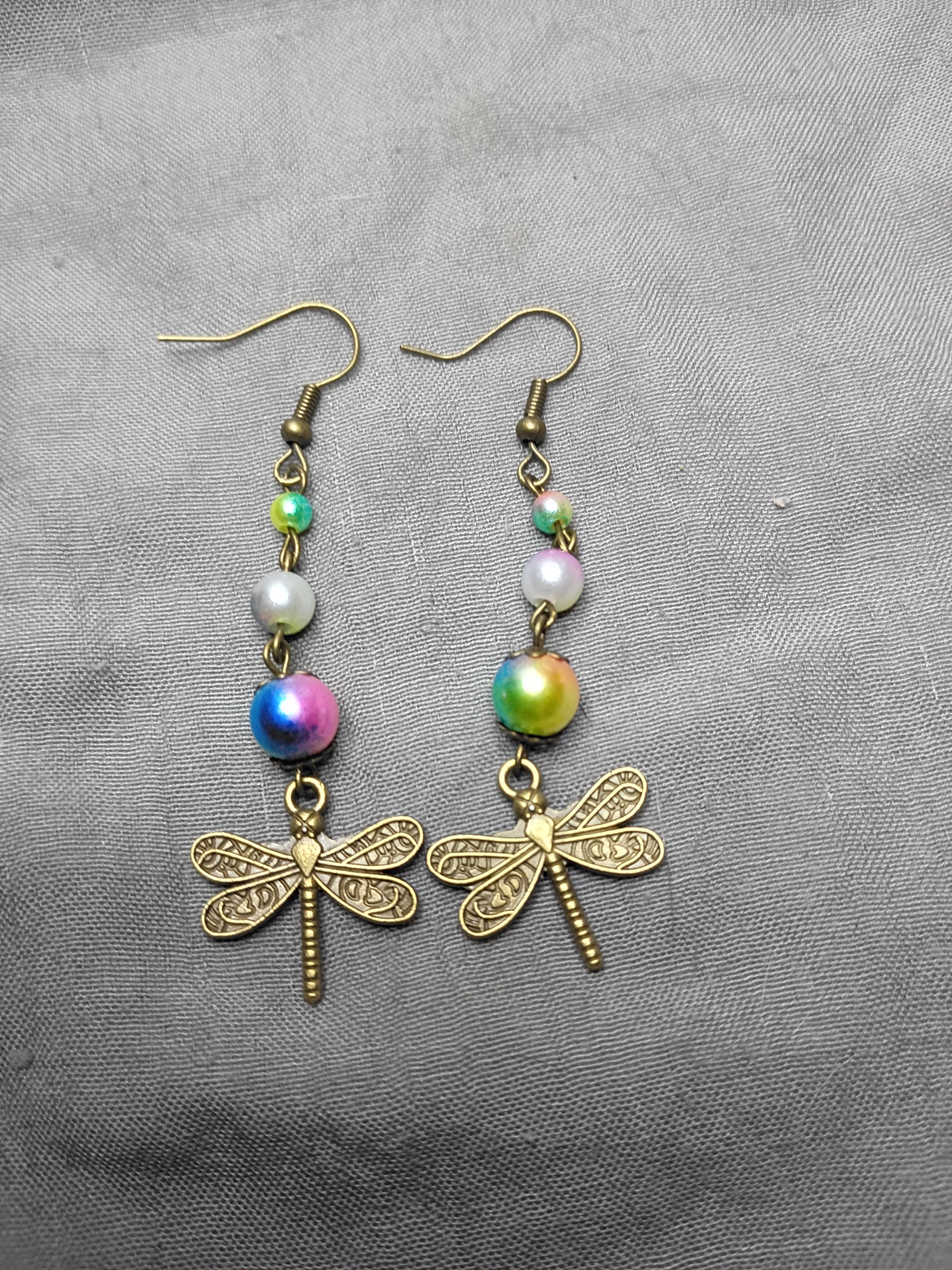 Dragonfly earrings- multi color