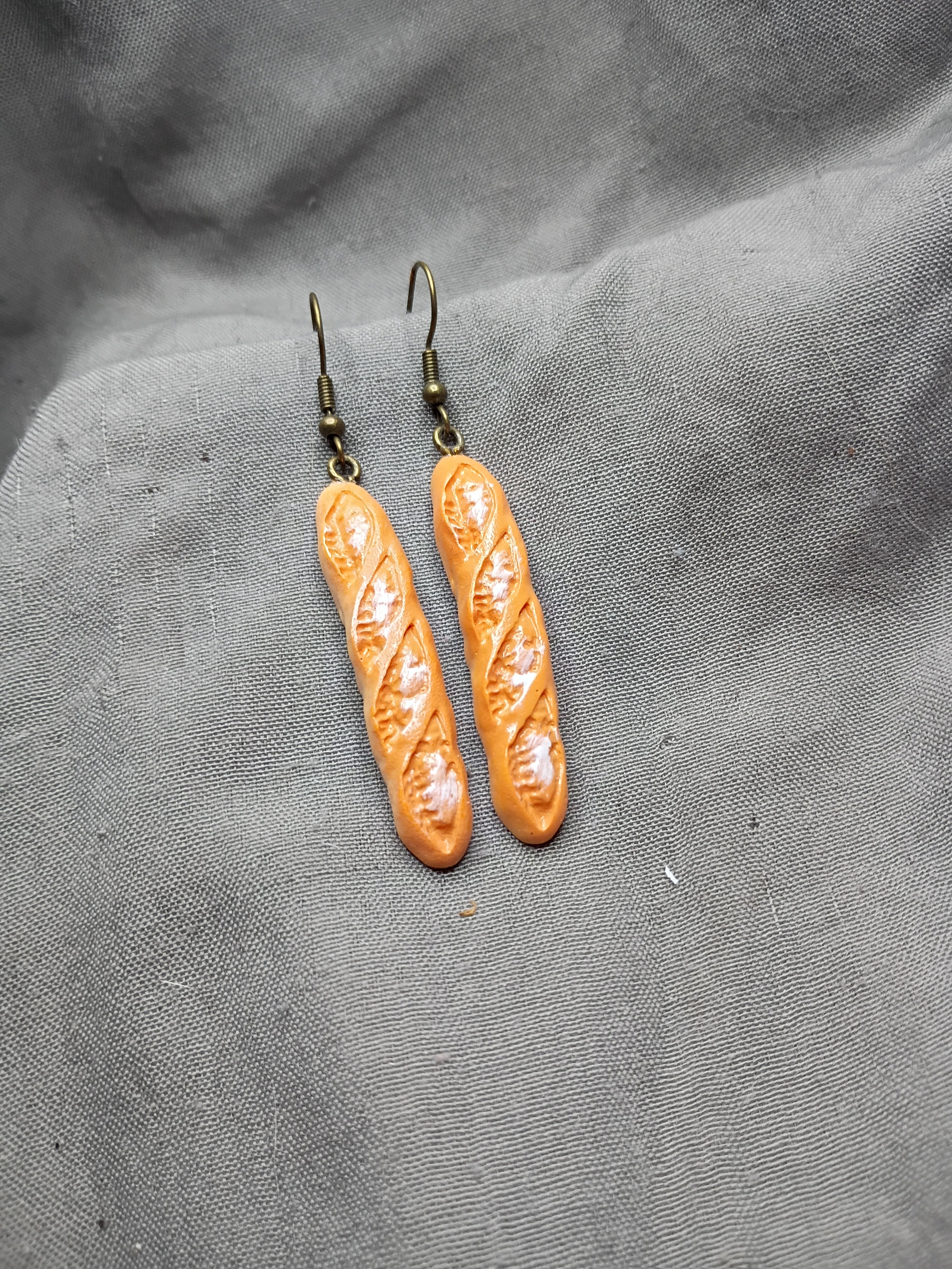 French bread earrings