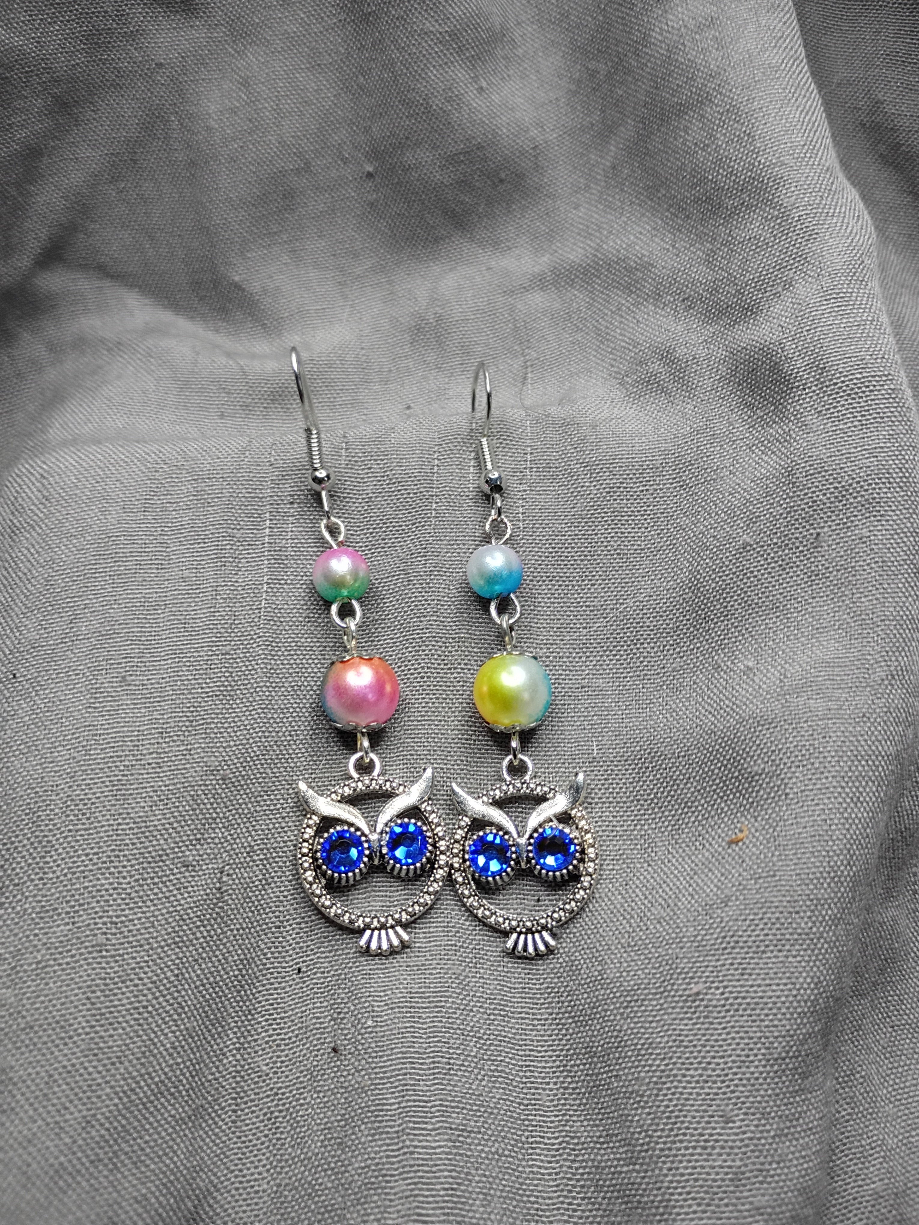 Antique silver owls- 1