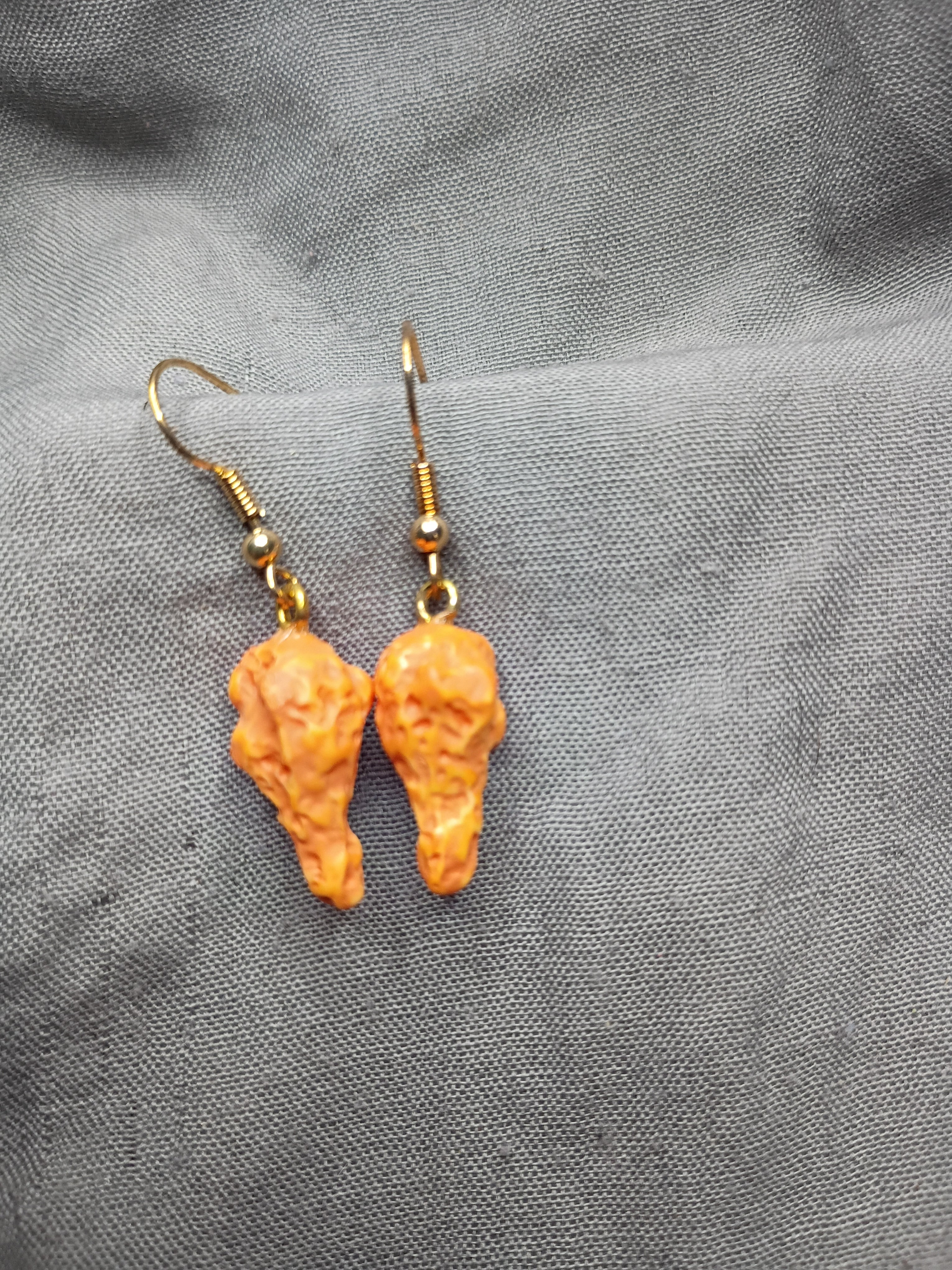 Fried chicken earrings