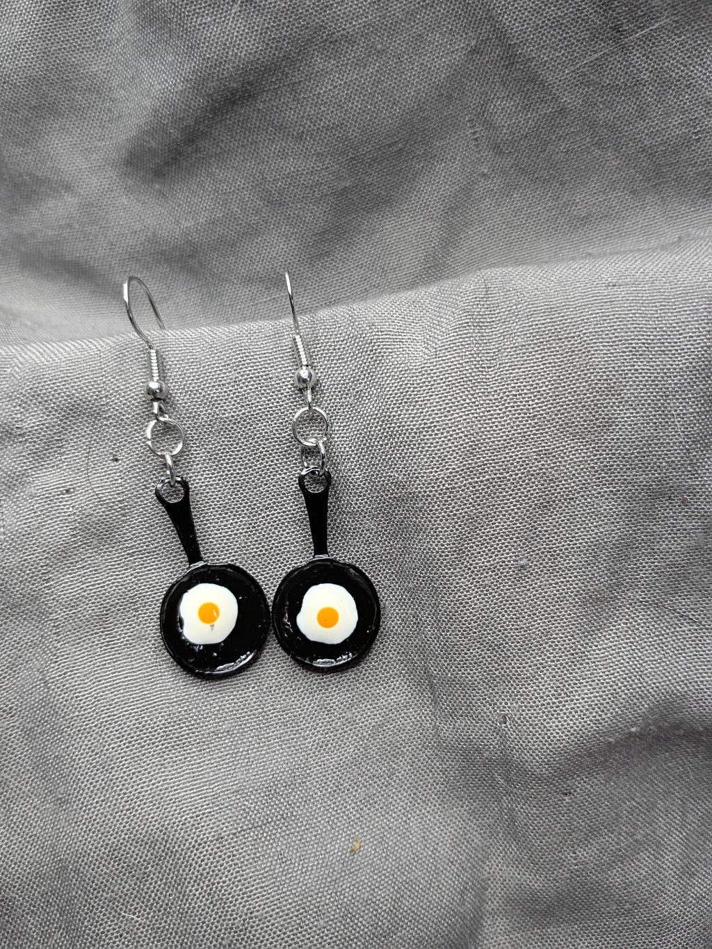 Frying pan earrings
