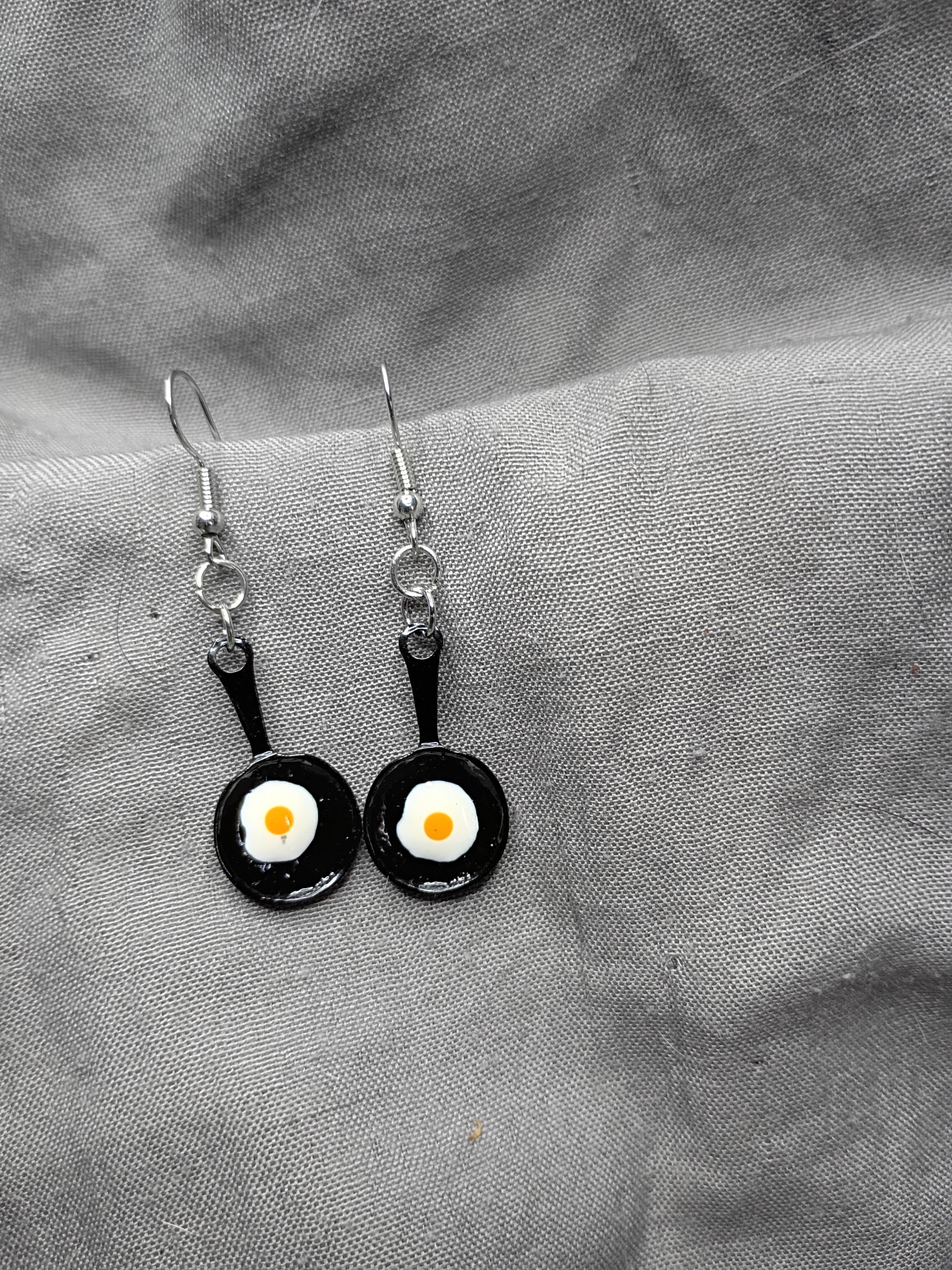 Frying pan earrings