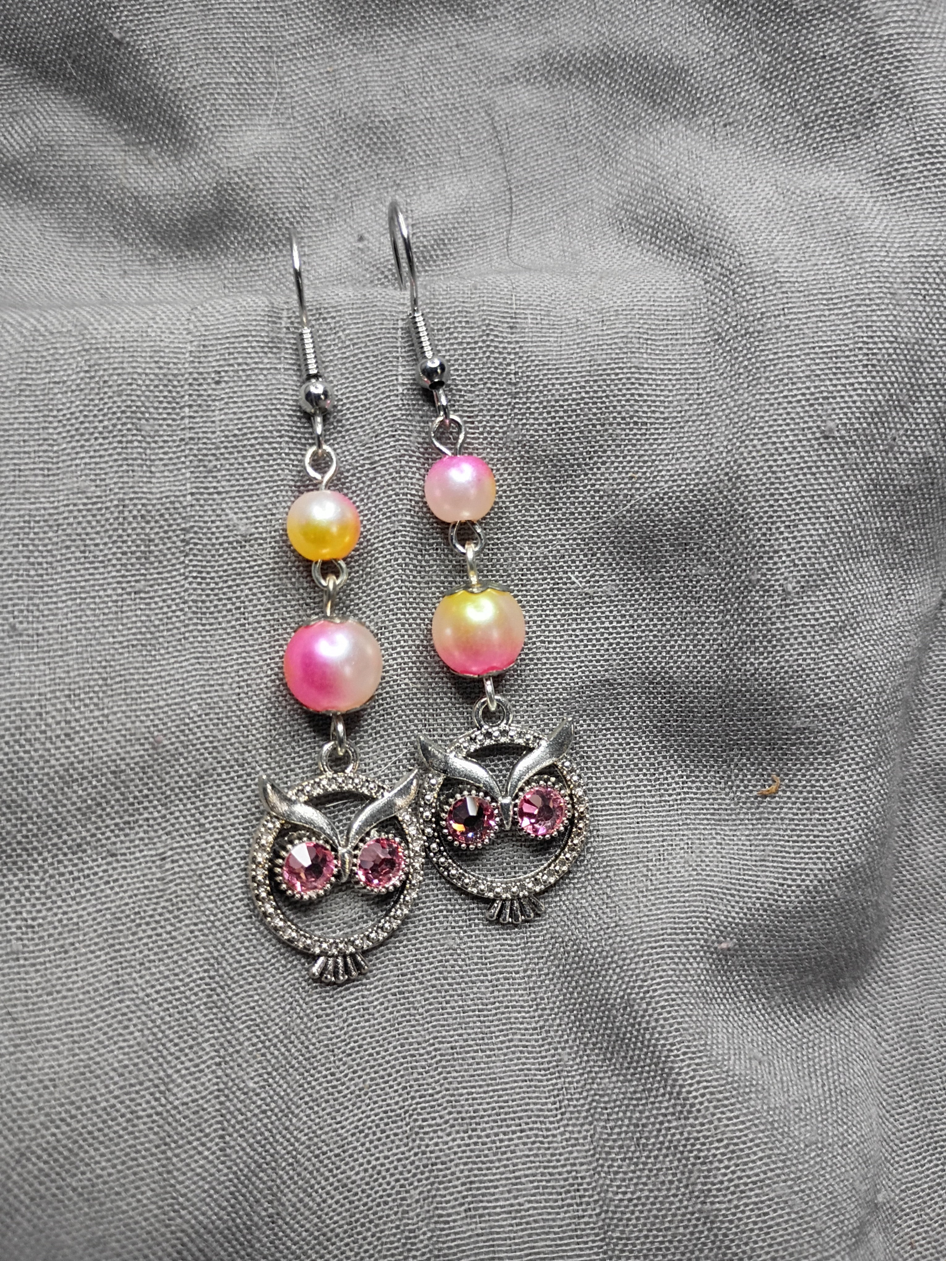 Antique silver owls-5