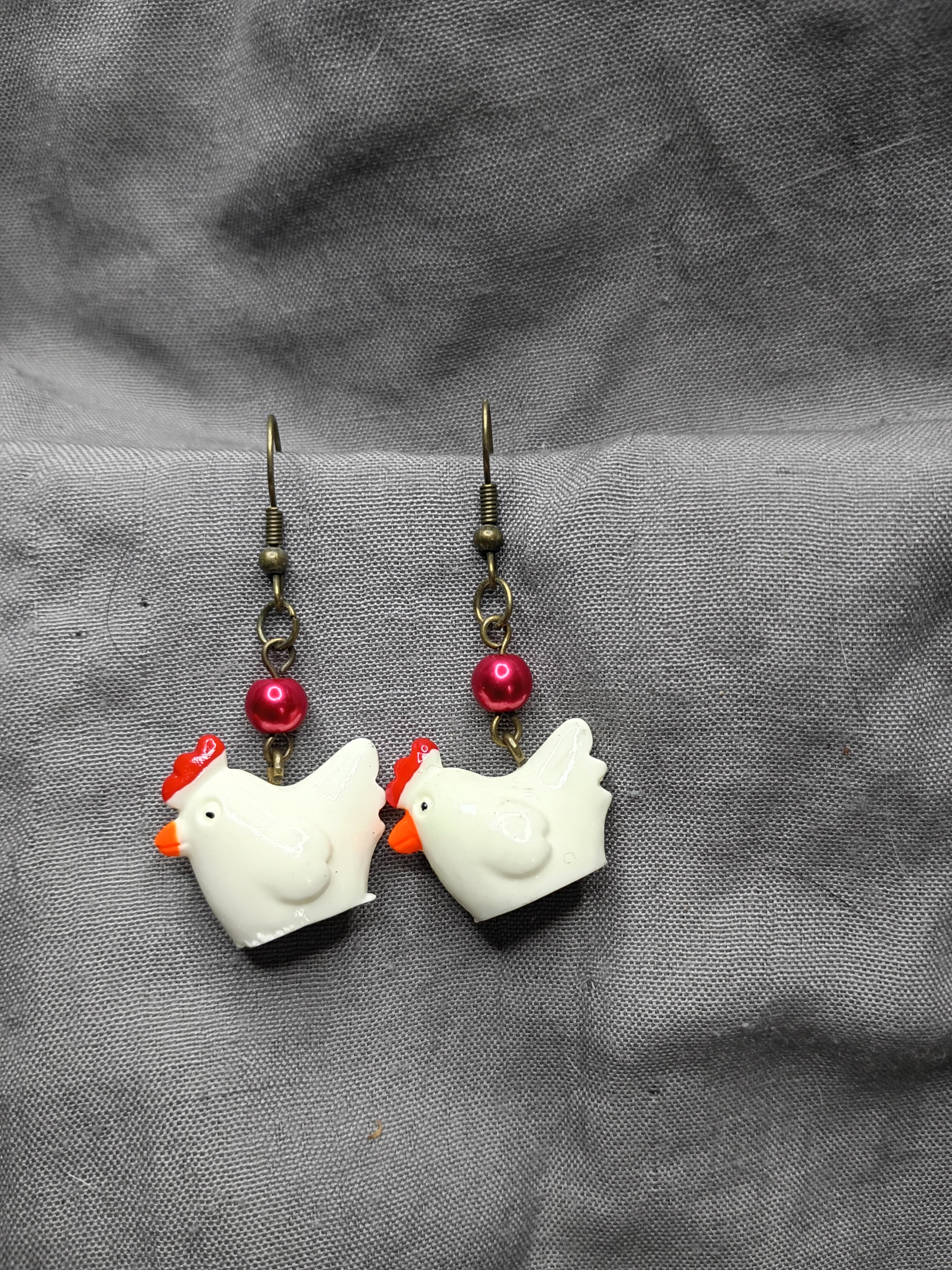 Chicken earrings