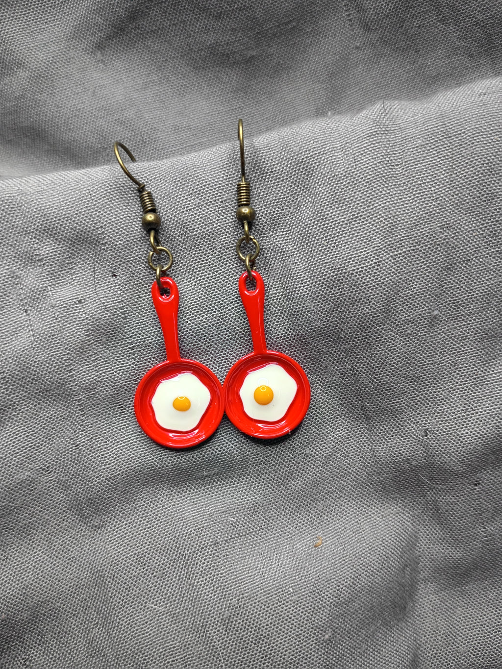 Frying pan earrings