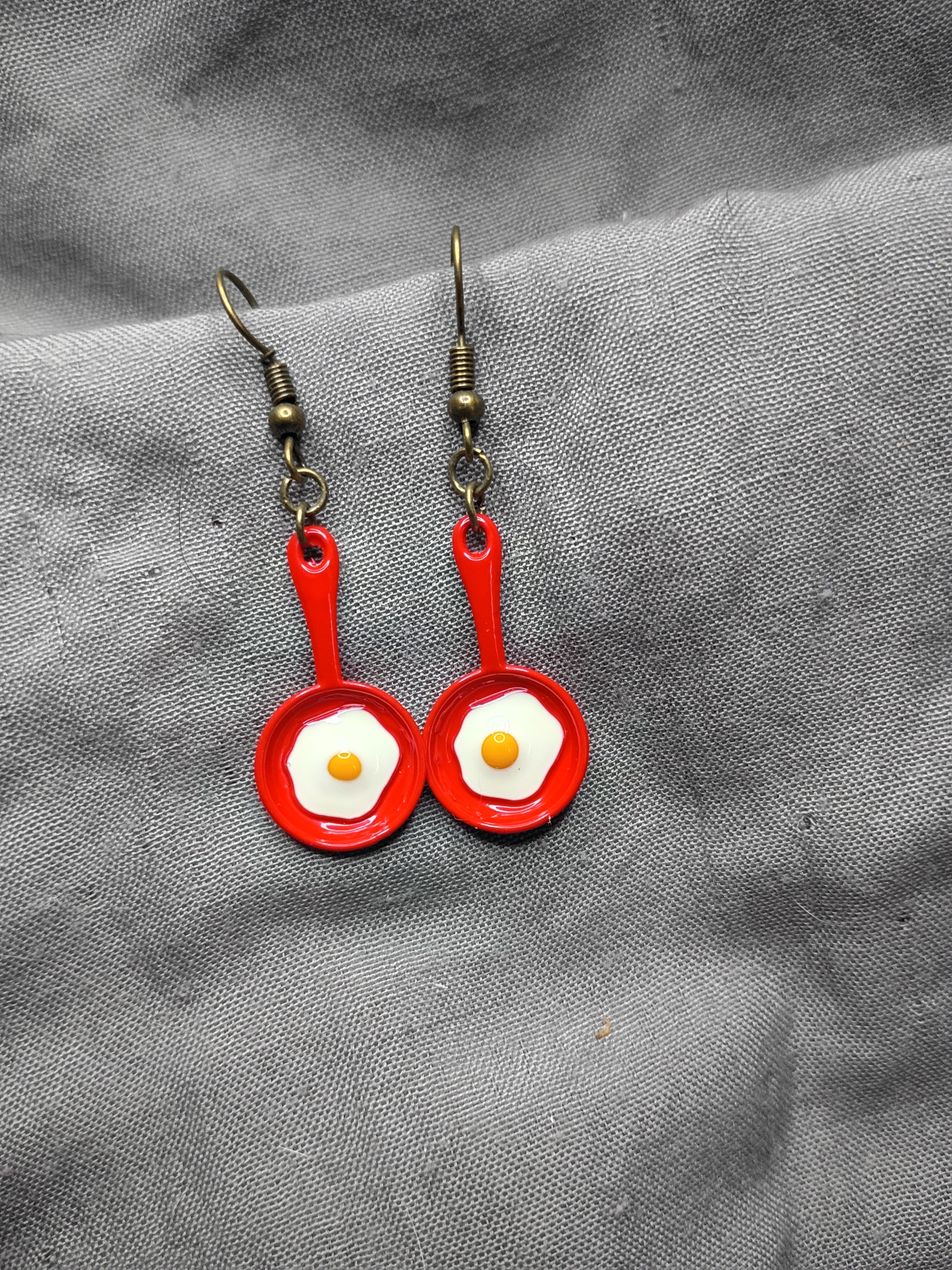 Frying pan earrings