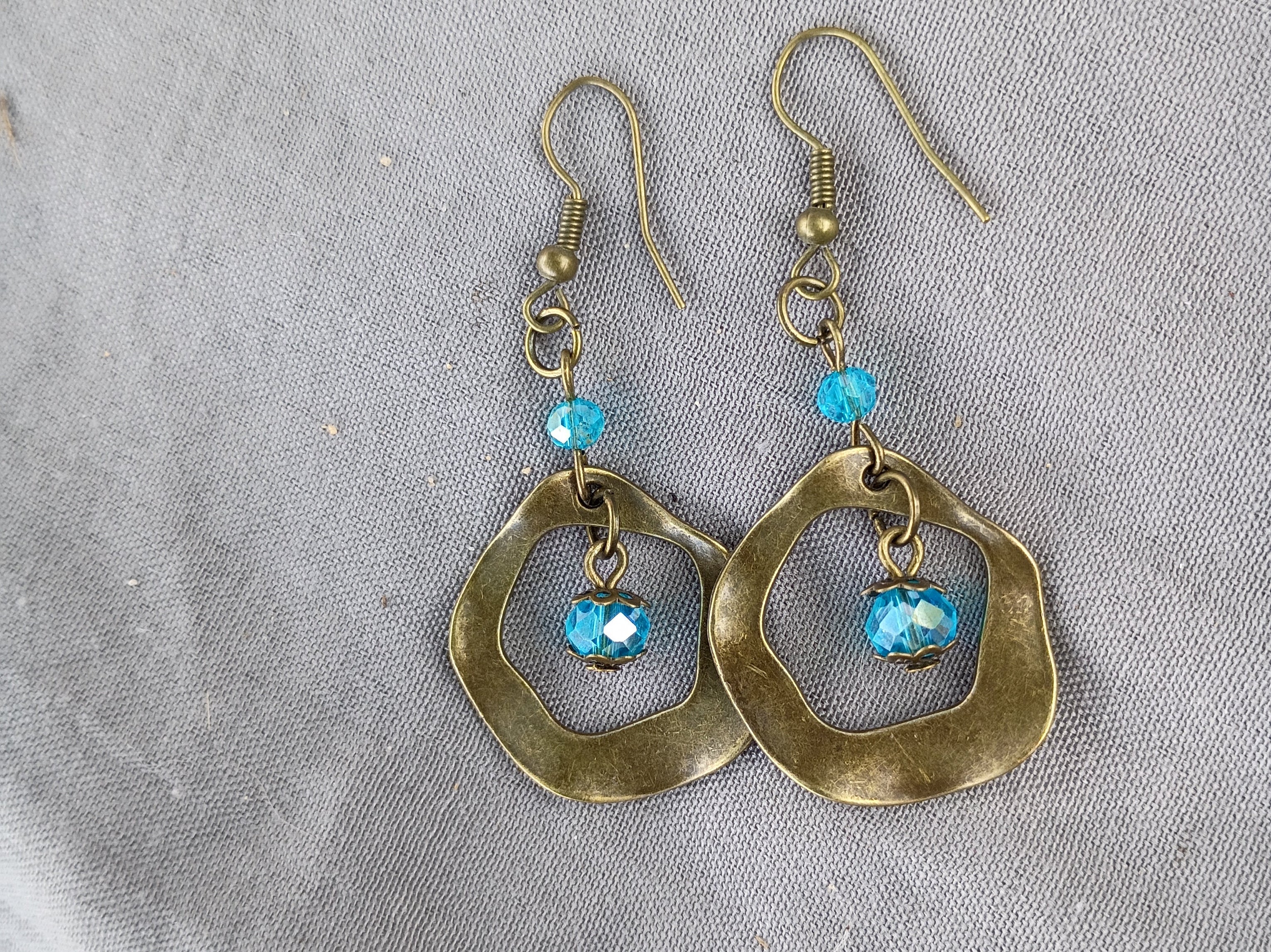 Antique bronze earrings